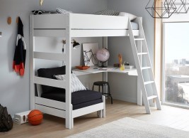 Anderson Desk High Sleeper With Black Chair image
