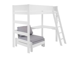 Anderson Desk High Sleeper With Silver Chair