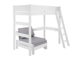 Anderson Desk High Sleeper With Silver Chair image