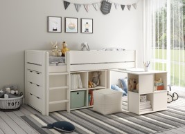 Anderson Kids Wooden Mid Sleeper with Storage & Drawers image