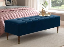 Batten Velvet-Finish Blanket Box image