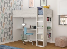 Cassie Kids Wooden High Sleeper with Desk image
