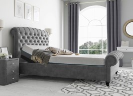 Ellis Sleepmotion Adjustable Velvet-Finish Bed Frame