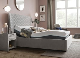 House Beautiful Grove Sleepmotion Adjustable Velvet-Finish Bed Frame image