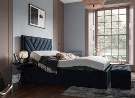 House Beautiful Jay Sleepmotion Adjustable Velvet-Finish Bed Frame