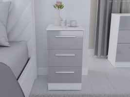 Latina 3 Drawer Bedside Cabinet Mattress
