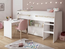 Mabel Midsleeper Desk Bedframe and Mattress image