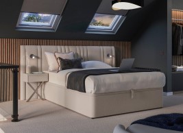 Madison Upholstered Ottoman Bed Frame with Bedside Tables image
