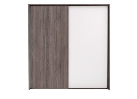 Melbourne 2-Door Sliding Wardrobe - Oak & White - Medium