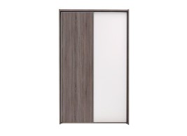 Melbourne 2-Door Sliding Wardrobe - Oak & White - Small