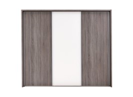 Melbourne 3-Door Sliding Wardrobe - Oak & White - Large