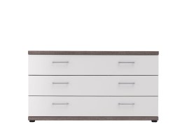 Melbourne 3-Drawer Wide Chest - Oak & White