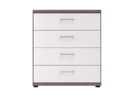 Melbourne 4-Drawer Chest - Oak & White