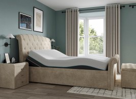 Paris Sleepmotion Adjustable Upholstered Bed Frame image