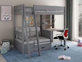 Rory Highsleeper Desk Bedframe and Mattress image