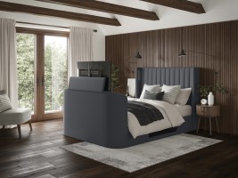 Saros Ottoman TV Bed Frame With Surround Sound image