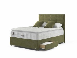 Staples and Co Artisan Classic Divan Bed Set On Castors image