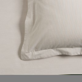 White/Natural Seersucker Stripe Bed Linen
