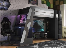 X Rocker Garrison Kids Gaming High Sleeper with Desk image