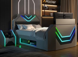 X Rocker Nebula Ottoman TV Bed Frame image