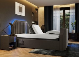 X Rocker Nocturna Upholstered Gaming Sleepmotion Adjustable LG TV Bed Frame image