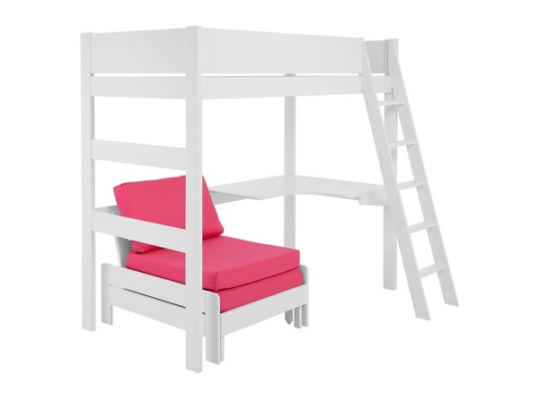 Buy Anderson Desk High Sleeper With Pink Chair Today With Free Delivery