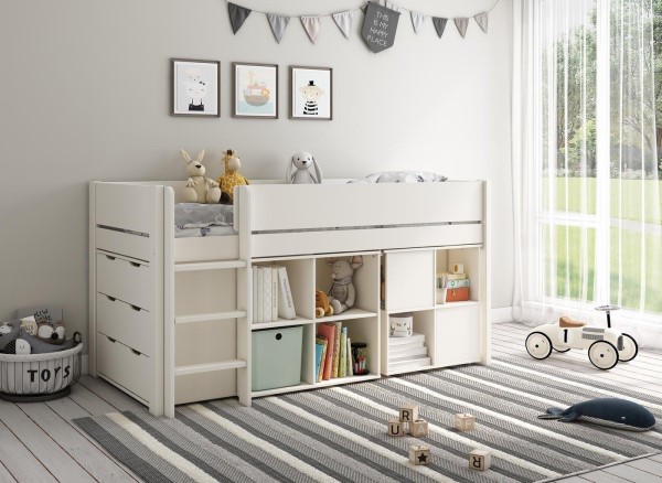 Anderson Mid Sleeper Bed Frame with Storage & Drawers third priority image