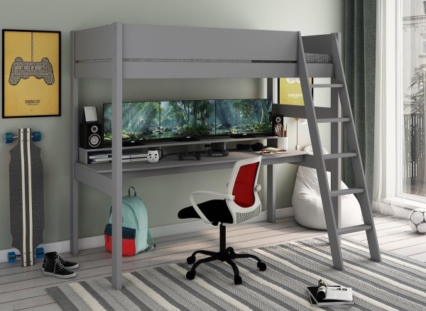 Buy Anderson XL High Sleeper Bed Frame with Desk Today With Free Delivery