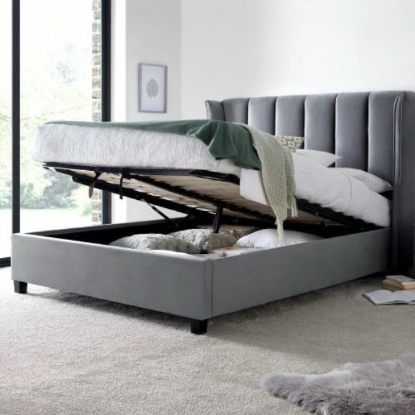 Aurora Velvet Ottoman Bed Happy Beds BedBoy