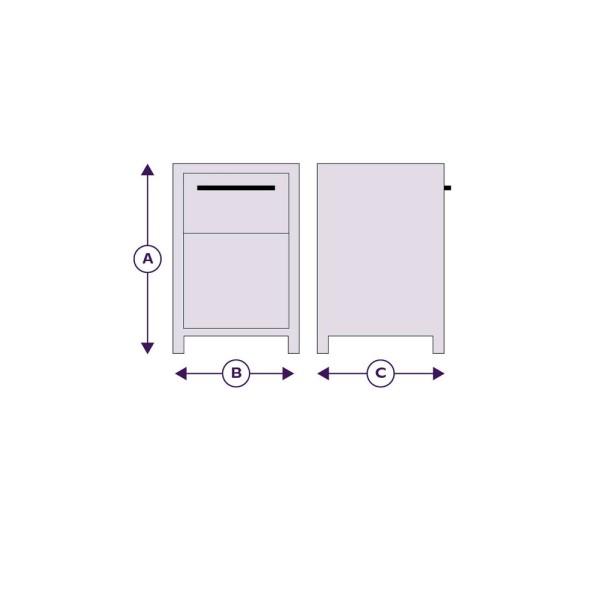 Bergen 1 Drawer Bedside Table alternate view