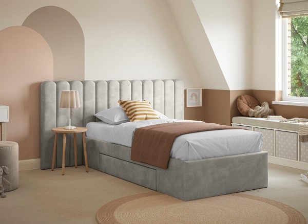 Callie Kids Velvet-Finish Hotel Bed Frame second priority image
