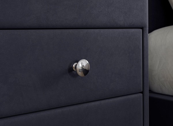 Octavia / Enzo Velvet-Finish Bedside Table third priority image