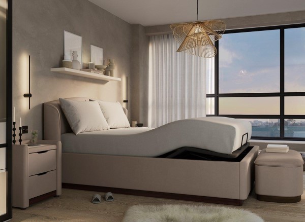 Chloe Ergomotion Adjustable Upholstered Bed Frame third priority image