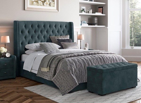 Clearance Deacon Upholstered Bedside Table alternate view