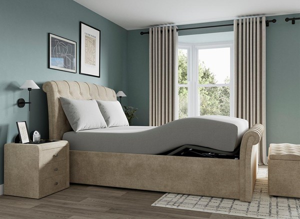 Clearance Paris Ergomotion Adjustable Upholstered Bed Frame alternate view