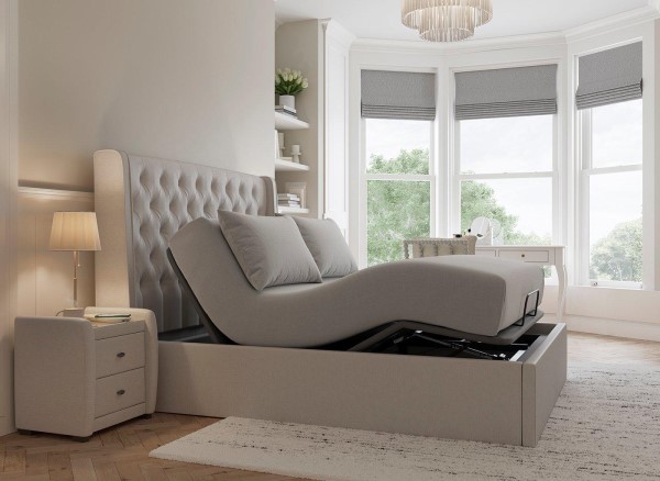 Deacon Ergomotion Adjustable Velvet-Finish Bed Frame second priority image