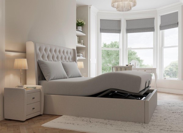 Deacon Ergomotion Adjustable Velvet-Finish Bed Frame third priority image