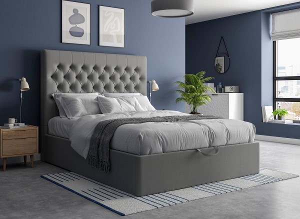 Ergomotion Upholstered Buttoned Ottoman Bed Frame second priority image