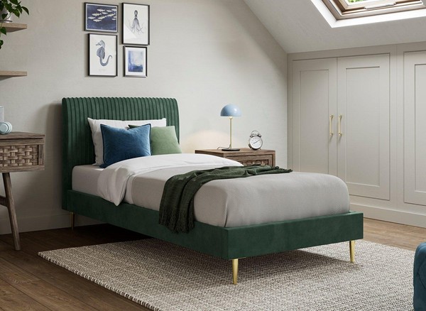 Buy Estella Velvet-Finish Kids Bed Frame Today With Free Delivery