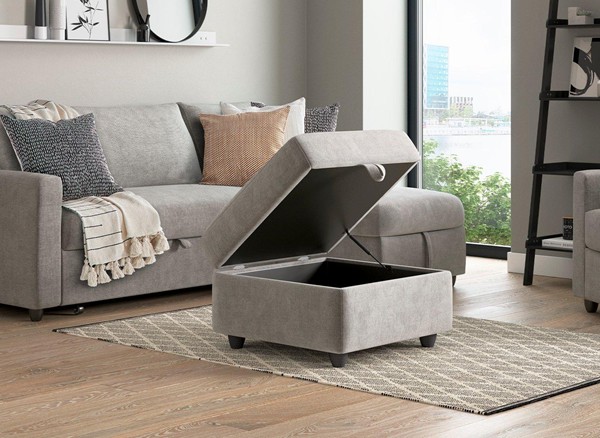 Fabric Ottoman Footstool alternate view