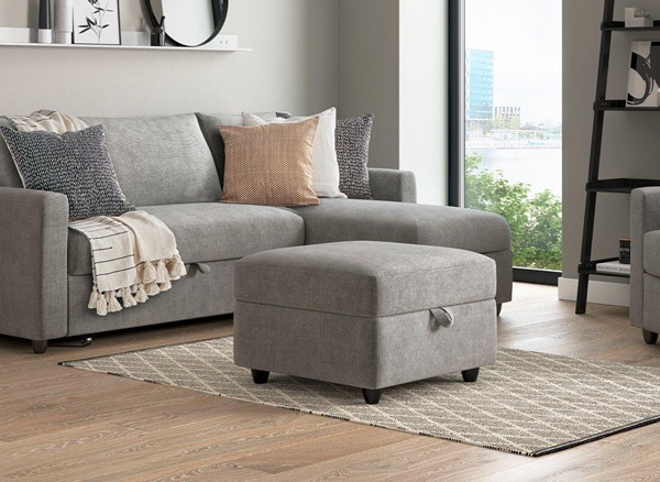 Fabric Ottoman Footstool alternate view