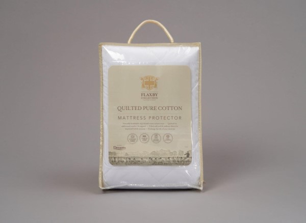 Flaxby Quilted Pure Cotton Adjustable Mattress Protector alternate view