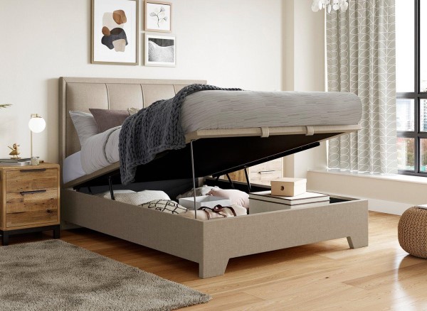 Buy Hopkins Fabric Upholstered Ottoman Bed Frame Today With Free Delivery