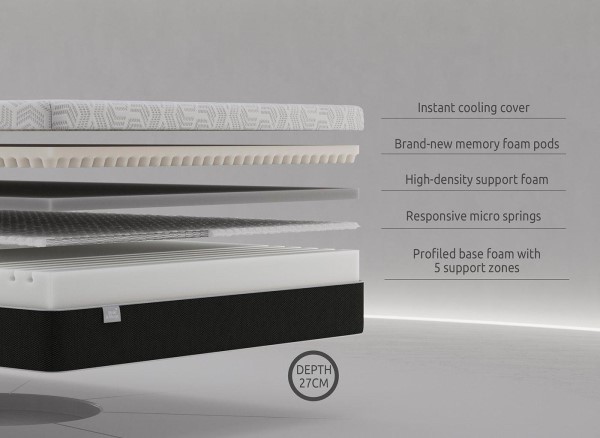 Hyde & Sleep Hybrid Ice Memory Foam Mattress third priority image