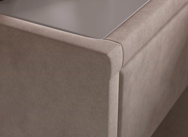 House Beautiful Jay Velvet-Finish USB Charging Bedside Table third priority image