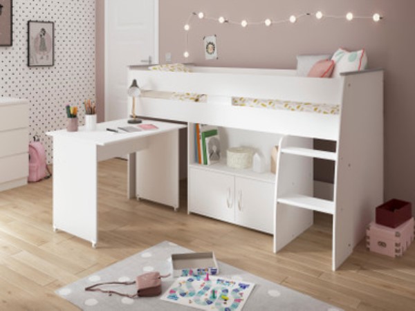 Buy Mabel Midsleeper Desk Bedframe Today With Free Delivery