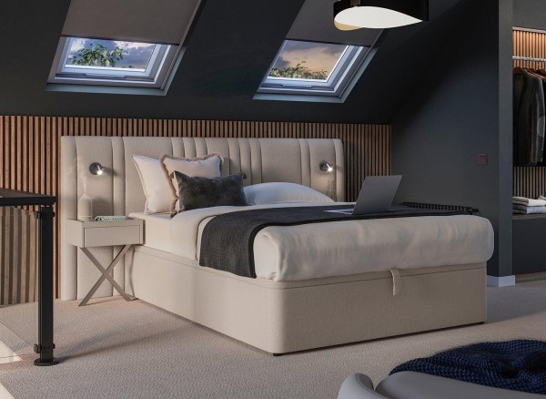 Madison Upholstered Ottoman Bed Frame with Bedside Tables second priority image