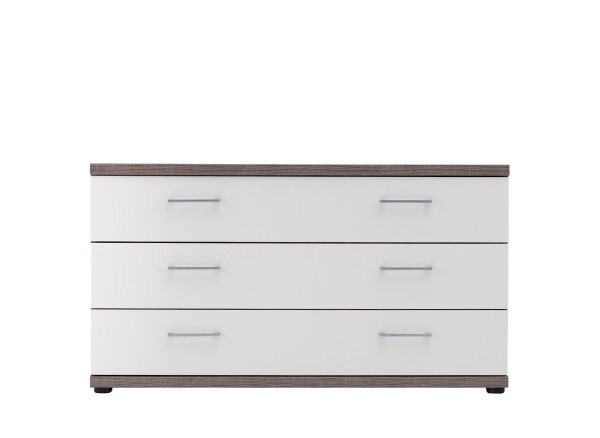 Buy Melbourne 3-Drawer Wide Chest - Oak & White Today With Free Delivery