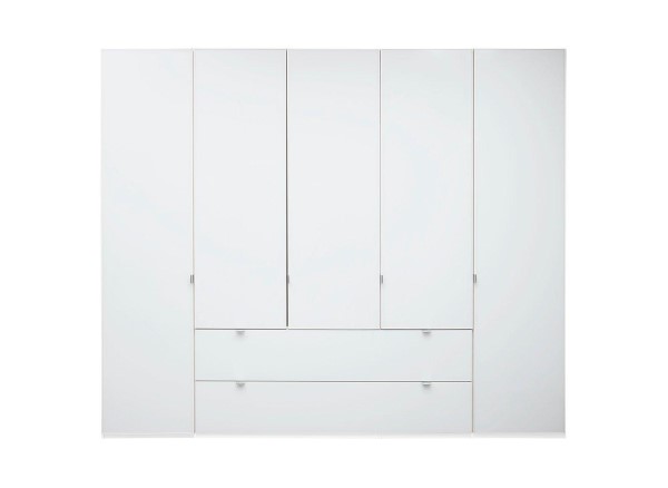 Buy Memphis 5-Door Combi Wardrobe - White Today With Free Delivery