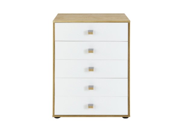Buy Minsk 5-Drawer Chest - Oak & White Today With Free Delivery
